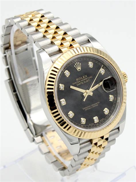 black diamond rolex datejust|Rolex Datejust black diamond dial.